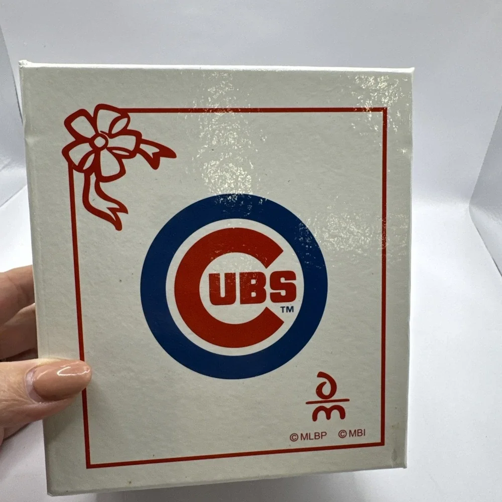 2008 Danbury Mint‎ Chicago Cubs Christmas Ornament w/Tag, Santa & Sleigh